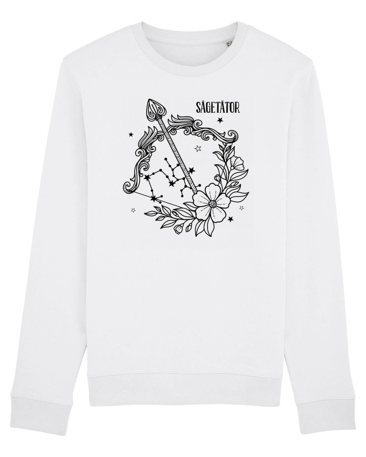 Bluză mânecă lungă Unisex Rise White