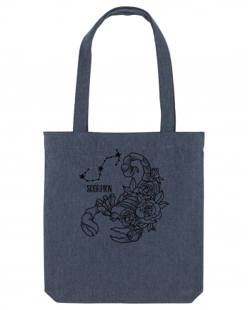 Zodiac Floral - Zodia Scorpion Midnight Blue