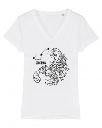 Zodiac Floral - Zodia Scorpion White