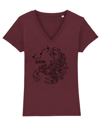Zodiac Floral - Zodia Scorpion Burgundy
