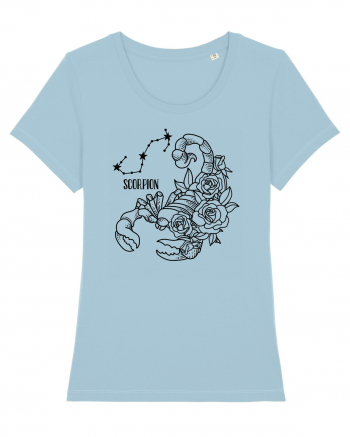 Zodiac Floral - Zodia Scorpion Sky Blue