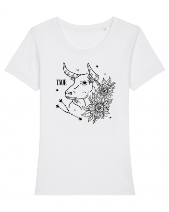 Zodiac Floral - Zodia Taur White