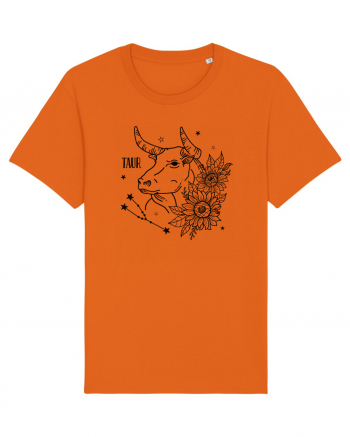 Zodiac Floral - Zodia Taur Bright Orange