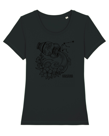 Zodiac Floral - Zodia Vărsător Black
