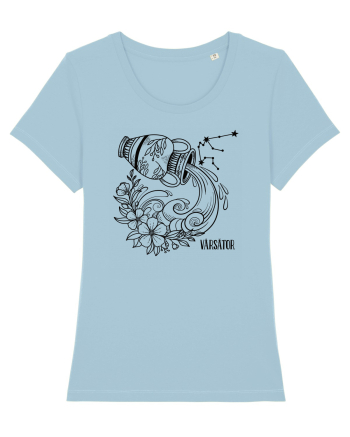 Zodiac Floral - Zodia Vărsător Sky Blue