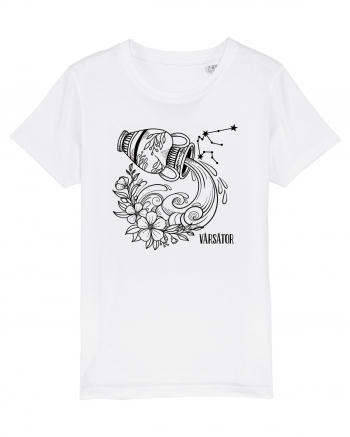 Zodiac Floral - Zodia Vărsător Tricou mânecă scurtă  Copii Mini Creator