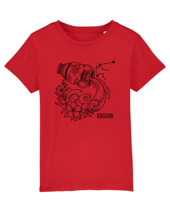 Zodiac Floral - Zodia Vărsător Red