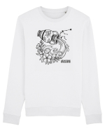 Zodiac Floral - Zodia Vărsător Bluză mânecă lungă Unisex Rise