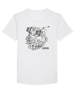 Zodiac Floral - Zodia Vărsător Tricou mânecă scurtă guler larg Bărbat Skater