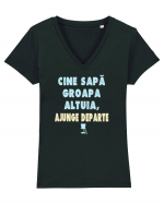 CINE SAPA GROAPA ALTUIA...AJUNGE DEPARTE :D Tricou mânecă scurtă guler V Damă Evoker