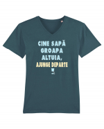 CINE SAPA GROAPA ALTUIA...AJUNGE DEPARTE :D Tricou mânecă scurtă guler V Bărbat Presenter