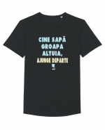 CINE SAPA GROAPA ALTUIA...AJUNGE DEPARTE :D Tricou mânecă scurtă guler larg Bărbat Skater