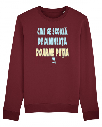 CINE SE SCOALA DE DIMINEATA...DOARME PUTIN :D Burgundy