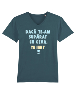DACA TE_AM SUPARAT CU CEVA ... TE IERT :D Tricou mânecă scurtă guler V Bărbat Presenter