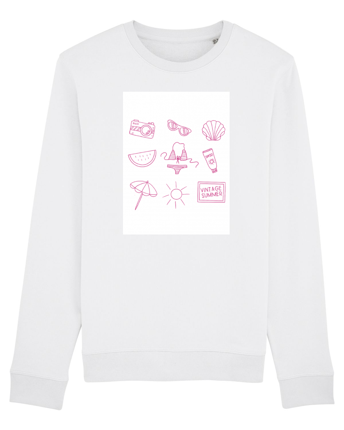 Bluză mânecă lungă Unisex Rise White