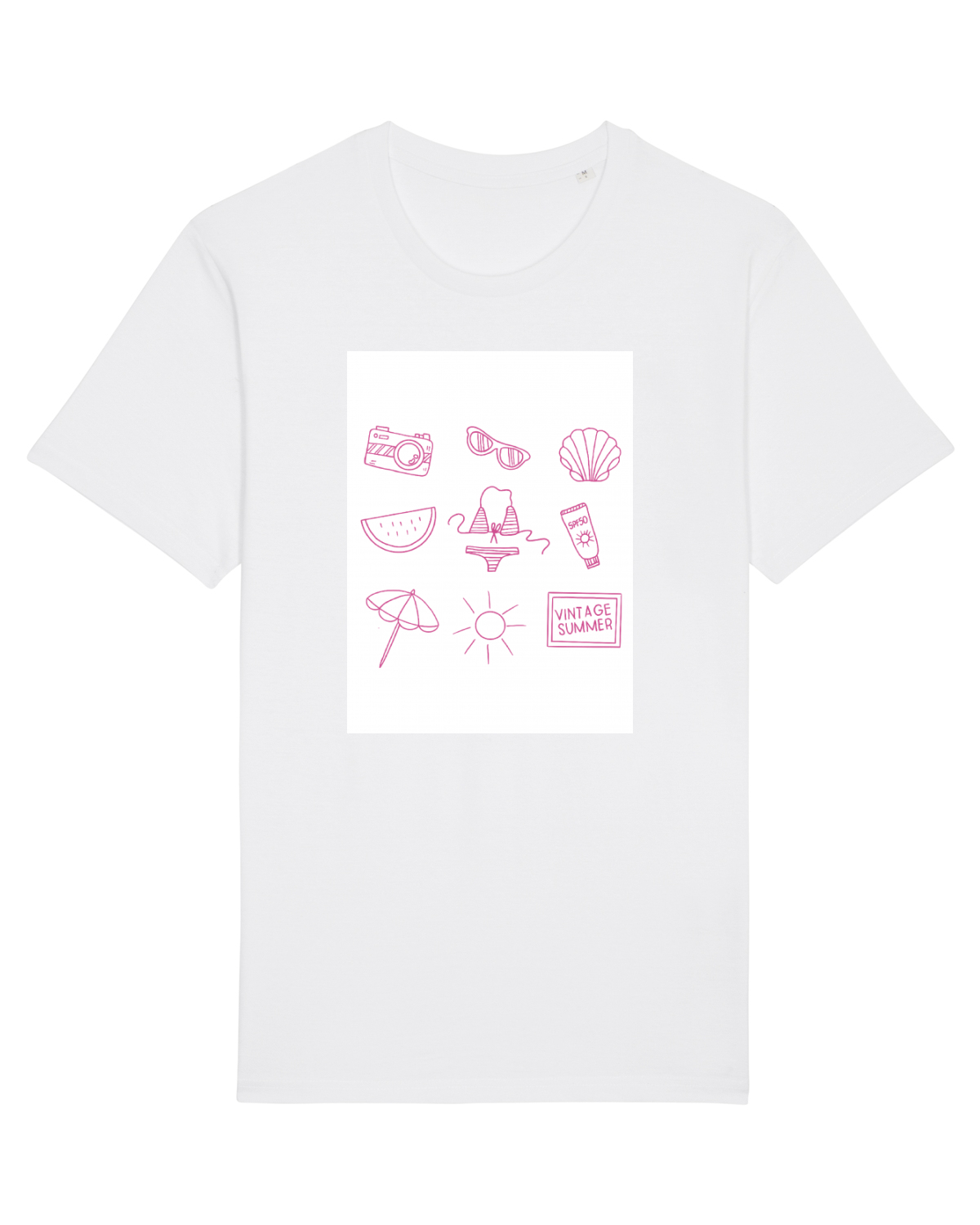 Tricou mânecă scurtă Unisex Rocker White