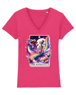 Audacity Tarot Mermaid Dragon Tricou mânecă scurtă guler V Damă Evoker