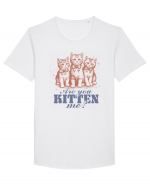 Are You Kitten Me? Tricou mânecă scurtă guler larg Bărbat Skater