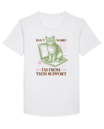 Don't Worry I'm Tech Support Tricou mânecă scurtă guler larg Bărbat Skater