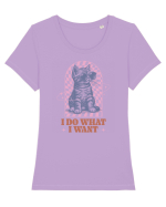 I Do What I Want Tricou mânecă scurtă guler larg fitted Damă Expresser