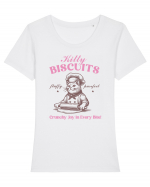 Kitty Biscuits Tricou mânecă scurtă guler larg fitted Damă Expresser