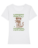 Meowdy Pawtner Tricou mânecă scurtă guler larg fitted Damă Expresser