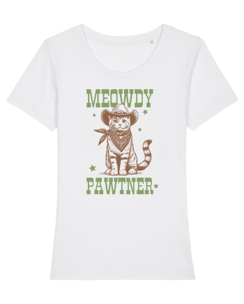 Meowdy Pawtner White