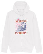 Not A Morning Purrson Hanorac cu fermoar Unisex Connector