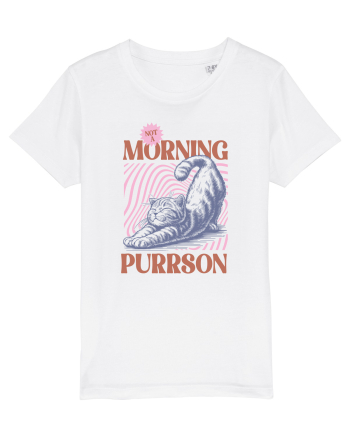 Not A Morning Purrson White
