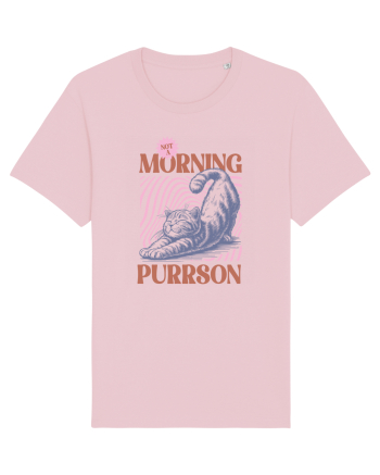 Not A Morning Purrson Cotton Pink