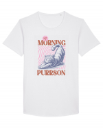 Not A Morning Purrson Tricou mânecă scurtă guler larg Bărbat Skater