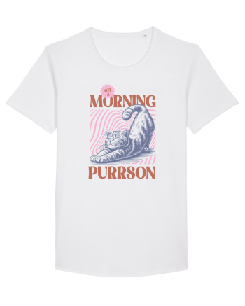 Not A Morning Purrson White