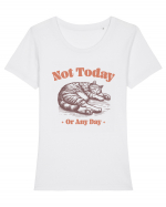 Not Today Or Any Day Tricou mânecă scurtă guler larg fitted Damă Expresser