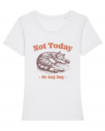 Not Today Or Any Day Tricou mânecă scurtă guler larg fitted Damă Expresser