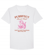 Purrfect Book Club Tricou mânecă scurtă guler larg Bărbat Skater