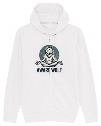 Aware wolf White