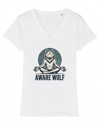 Aware wolf White