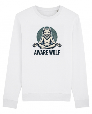 Aware wolf White