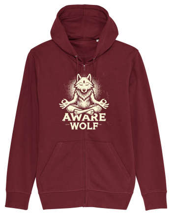 Aware wolf Burgundy