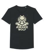 Aware wolf Tricou mânecă scurtă guler larg Bărbat Skater