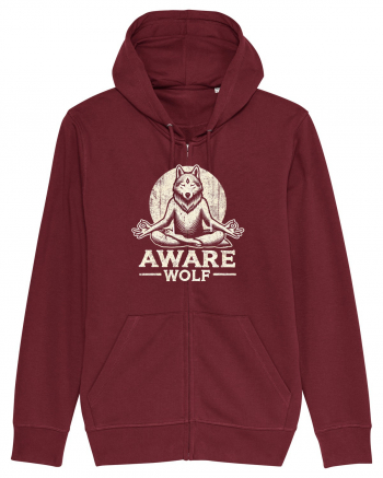 Aware wolf Burgundy