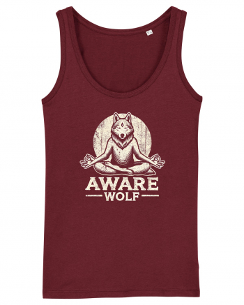 Aware wolf Burgundy
