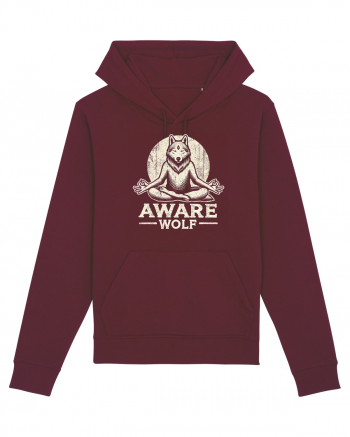Aware wolf Burgundy