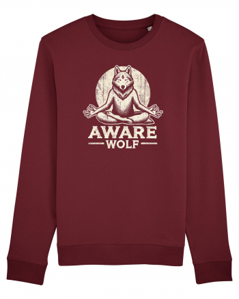 Aware wolf Burgundy