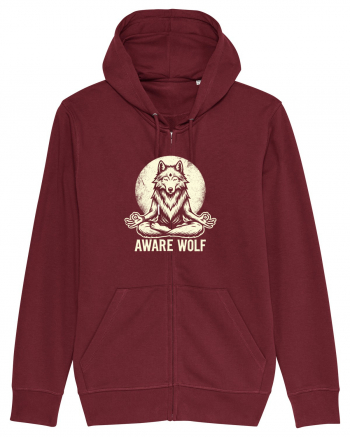 Aware wolf Burgundy