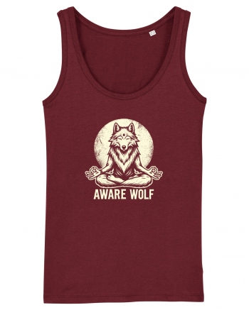 Aware wolf Burgundy