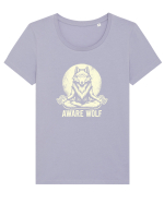 Aware wolf Tricou mânecă scurtă guler larg fitted Damă Expresser