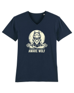 Aware wolf Tricou mânecă scurtă guler V Bărbat Presenter