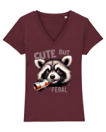 Cute But Feral Tricou mânecă scurtă guler V Damă Evoker