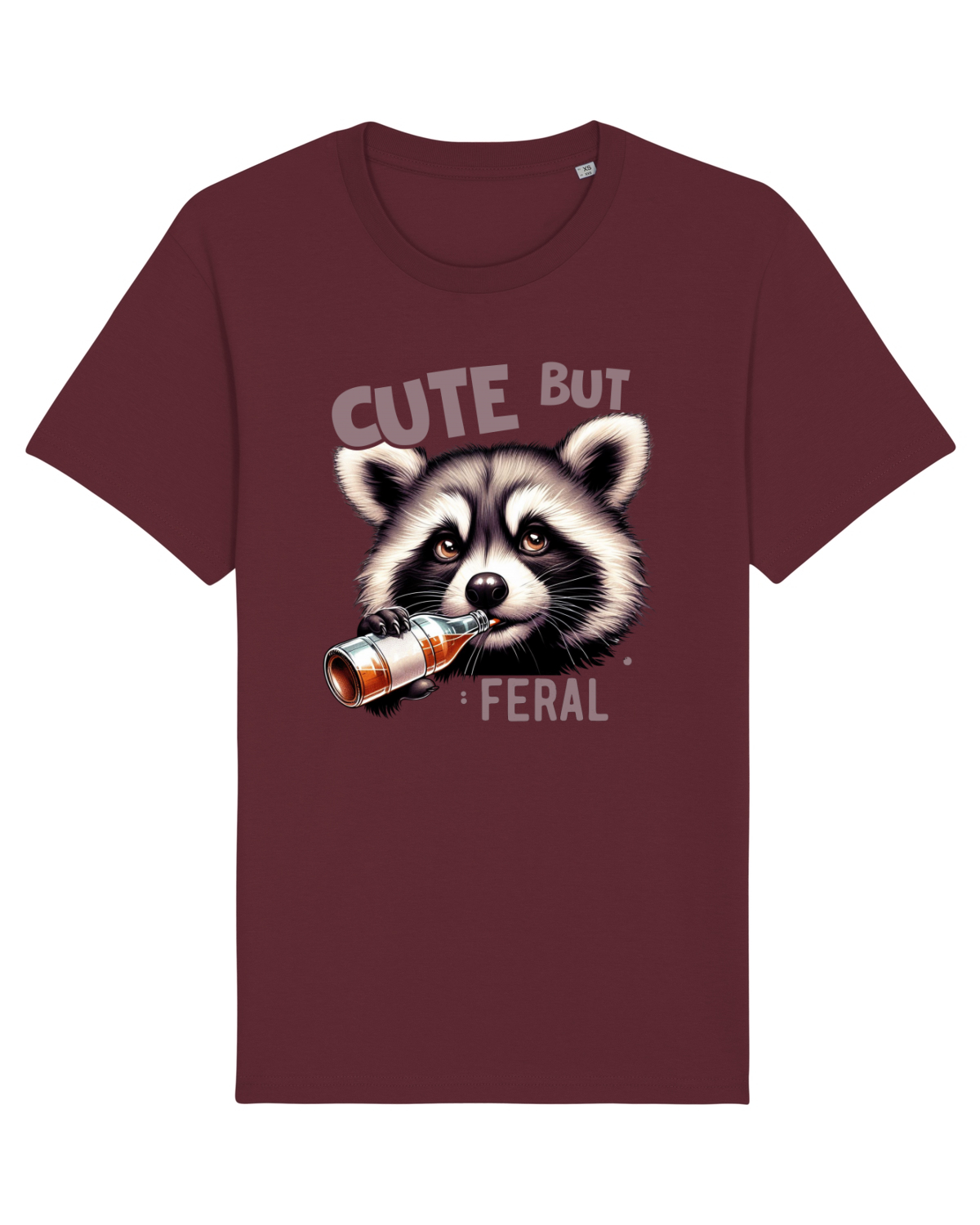 Tricou mânecă scurtă Unisex Rocker Burgundy